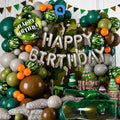 Army Military Birthday Balloon Garland Decoration Kit | Camouflage Party Balloons with Tank Foil & Happy Birthday Banner