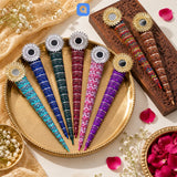 Mehndi Cone with Decorative Covers – Pack of 12 for Wedding & Mehndi Events