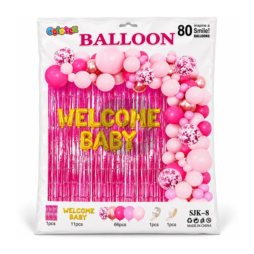 Welcome Baby Decoration Kit – Pink & Gold