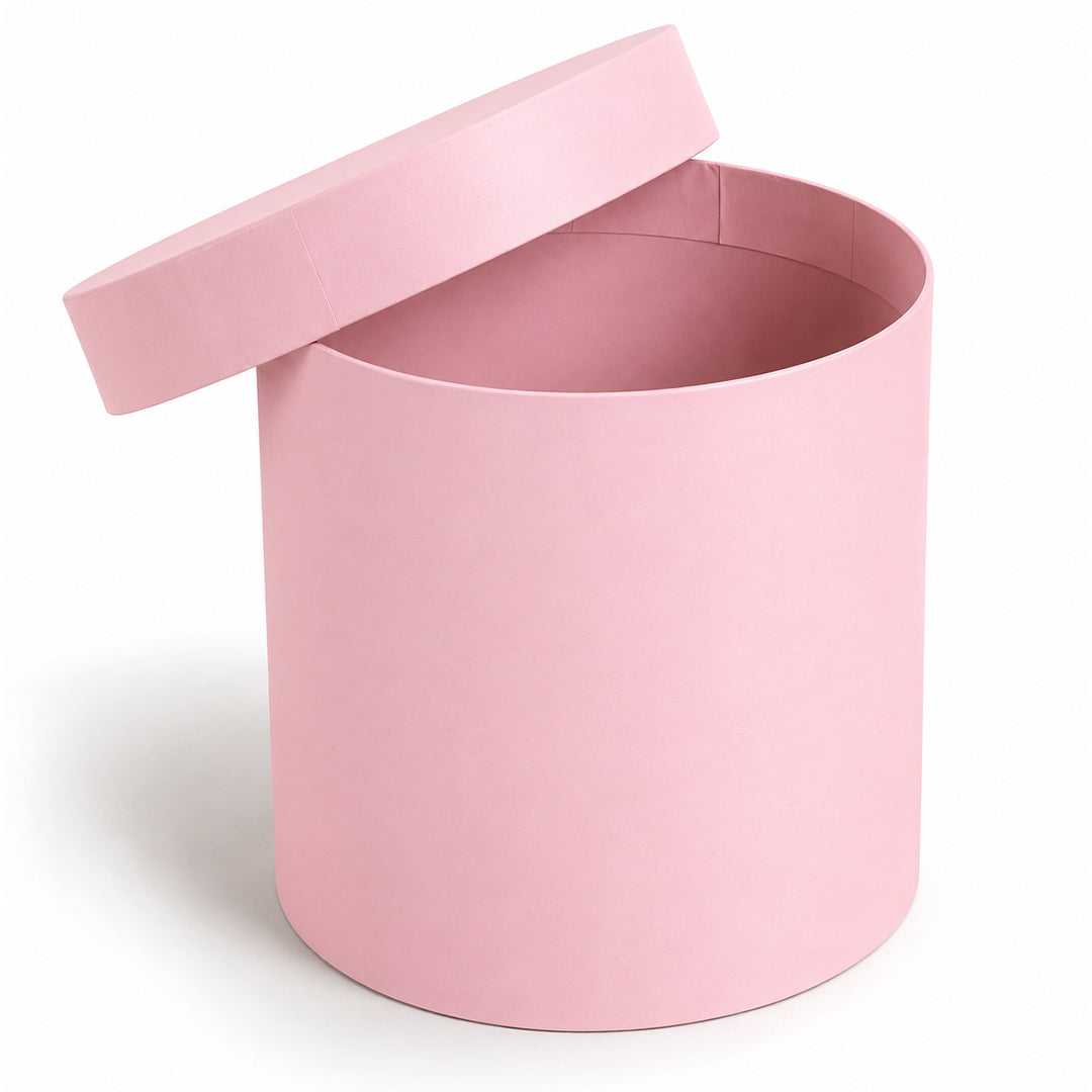 Round Cardboard Gift Boxes with Lid – Paper Bouquet Buckets for Packaging & Gifting