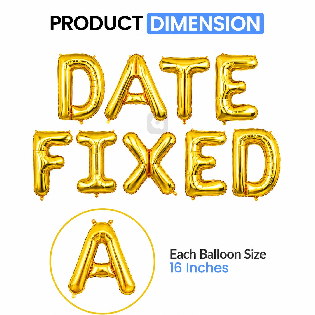 Date Fixed Foil Balloons Set – Wedding & Event Celebration Decor