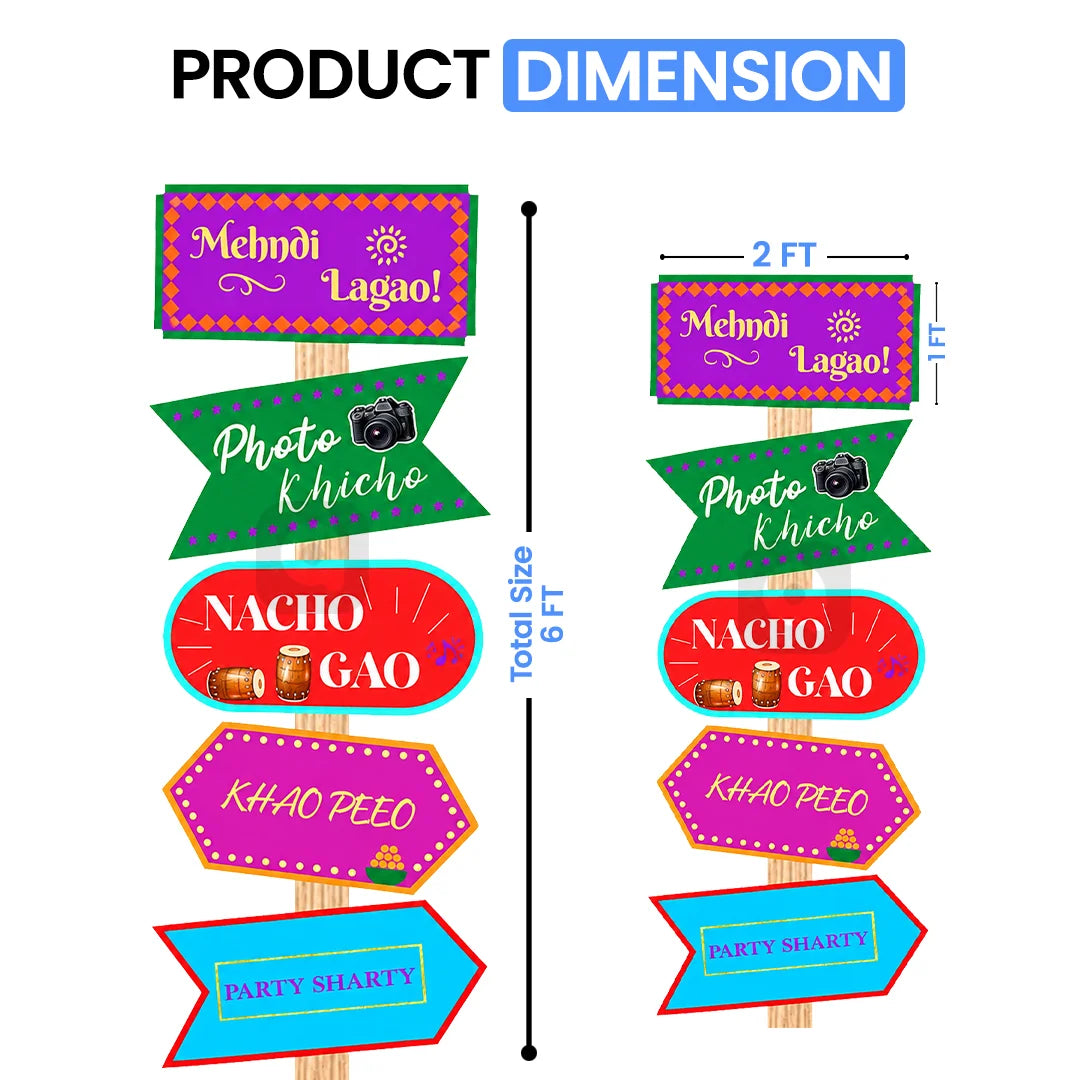 Customized Welcome Mehndi Sign Board – Wedding & Event Entrance Decor