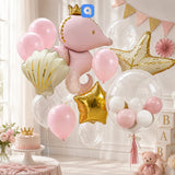 Seahorse Foil Balloons - 22 pcs Set