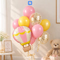 Hot Air Balloon Foil Balloon Set - 9 Pcs Set
