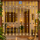 Artificial Yellow Flower Garland with Bell - 1 pc