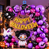 Halloween Witch Owl & Pumpkin Balloon Set