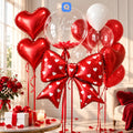 Red Heart & Bow Balloon Decoration Set – 14 Pcs