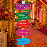 Customized Welcome Mehndi Sign Board – Wedding & Event Entrance Decor