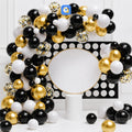 Black Gold Balloon Garland Arch Kit – Premium Birthday, Anniversary & Party Decoration Balloons Set with Confetti Balloons