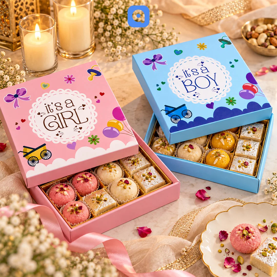 Baby Announcement Gift Box – It's a Boy & It's a Girl