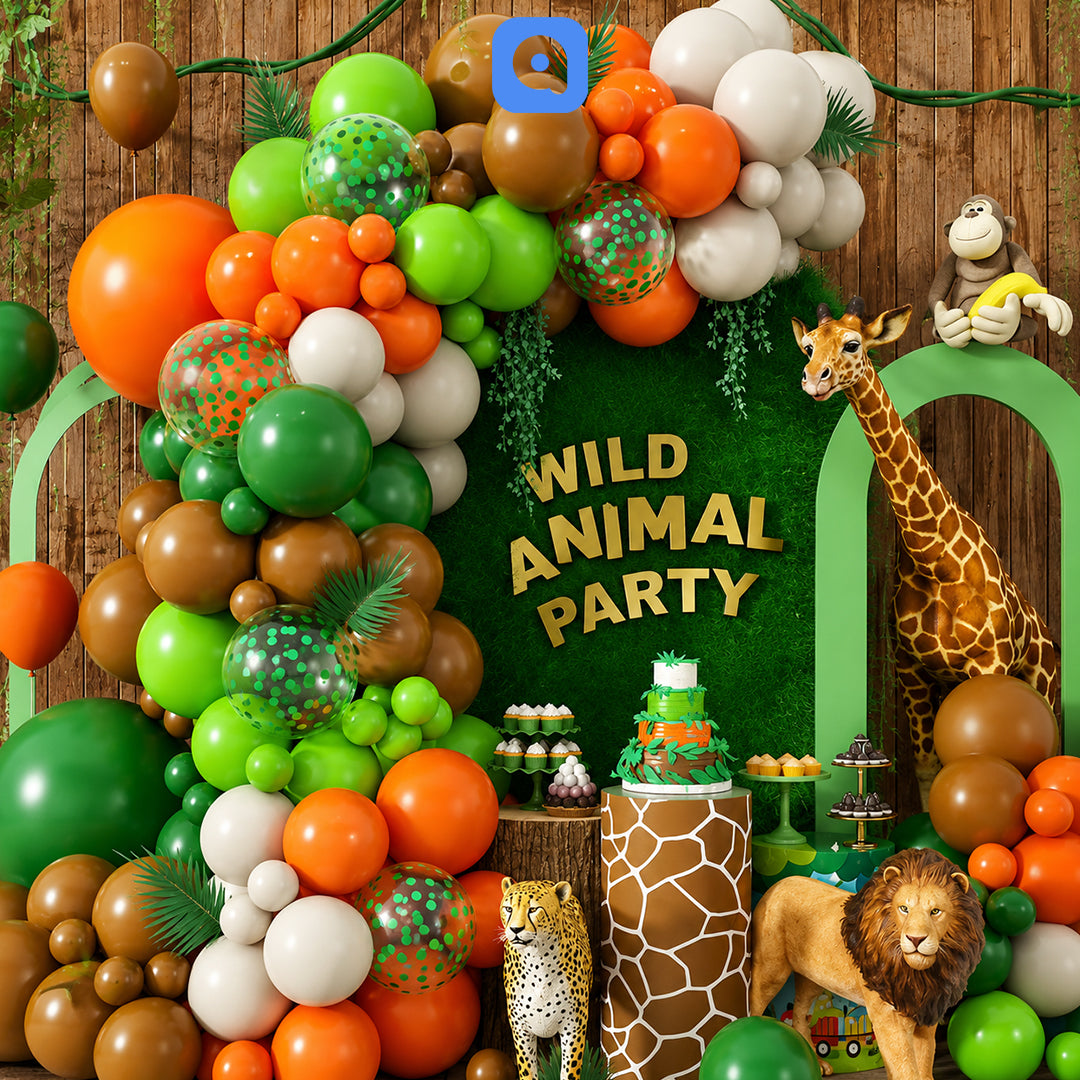 Jungle Safari Wild Animal Birthday Decoration Theme Kit