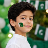 14 August Pakistan Flag Temporary Tattoo Stickers