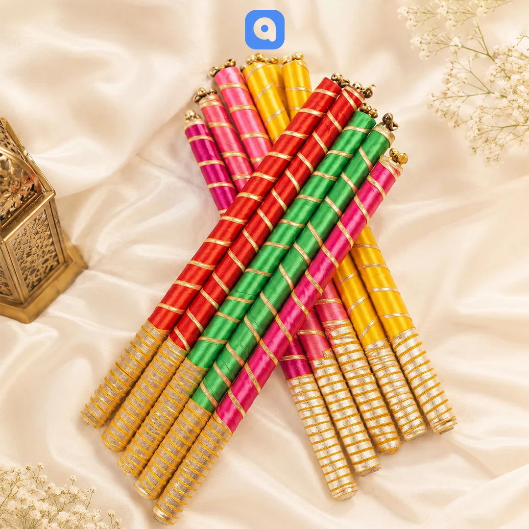Pack of 12 - Satin Dandiya Sticks