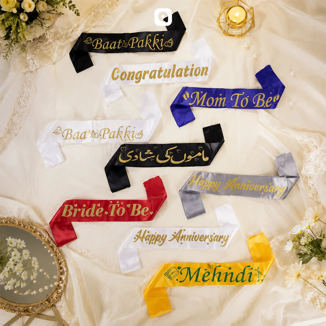 Multi-Color Wedding Sashes | Bridal, Bride To Be & Wedding Party Celebration Sashes