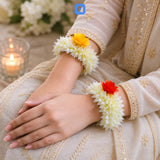 Fancy Artificial Jasmine Hand Bangles Pair