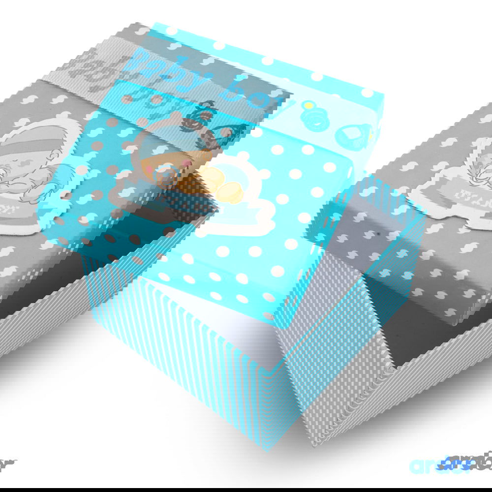 Baby Boy - 250 Grams Birth Announcement Mithai Boxes - ardor