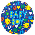 Baby Boy Round Foil Balloons - ardor
