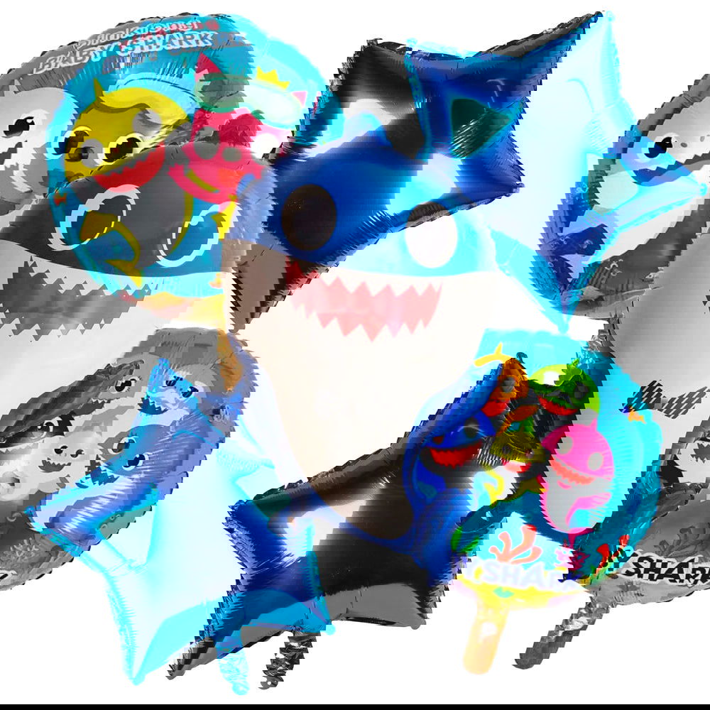 Baby Shark 5 Pcs Foil Balloons Set - ardor