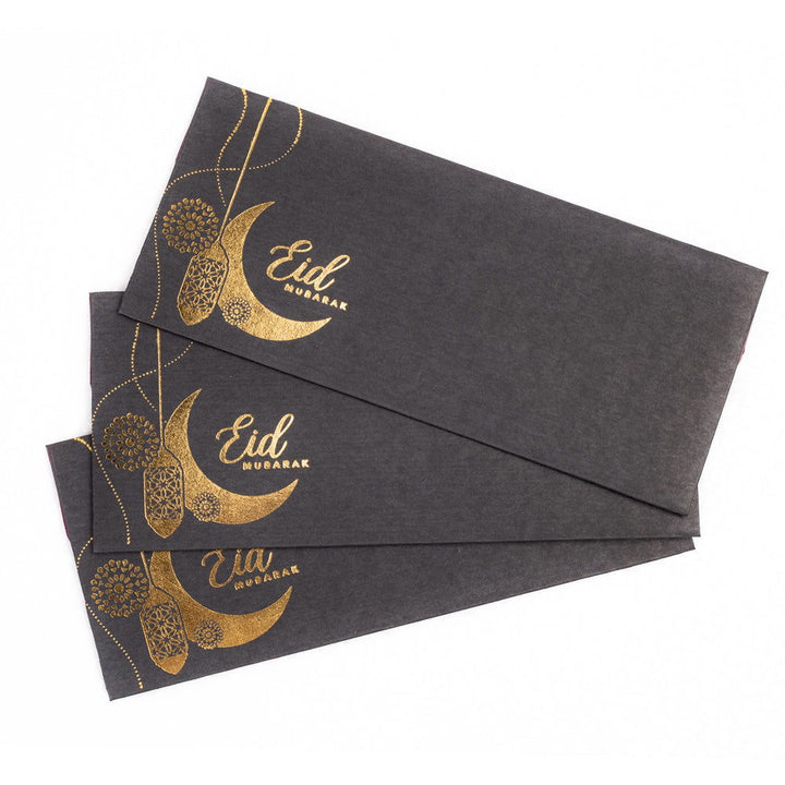 Black Eid Mubarak Envelopes - ardor