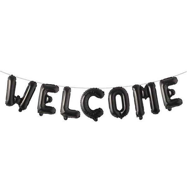 Black Welcome Foil Balloons - ardor