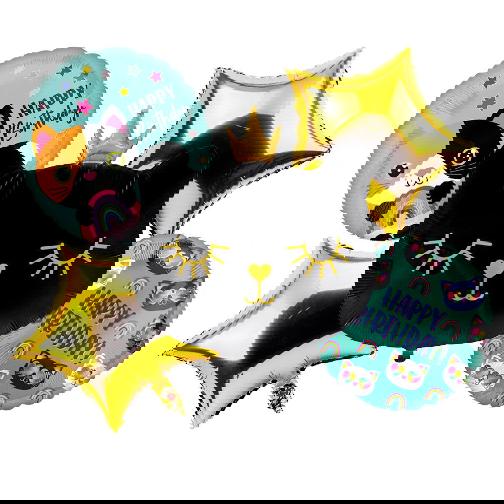 Cat 5 Pcs Foil Balloons - ardor