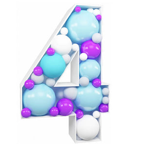 DIY 4 Number Balloon Mosaic - ardor