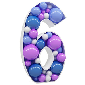 DIY 6 Number Balloon Mosaic - ardor