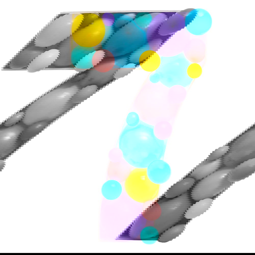 DIY 7 Number Balloon Mosaic - ardor