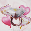 Diamond Ring Foil Balloons 5 Pcs Set - ardor