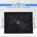 Black Fancy Fabric Satin Tray – Single Piece for Gifting