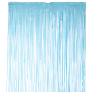 Fluorescent Baby Blue Foil Curtains - ardor