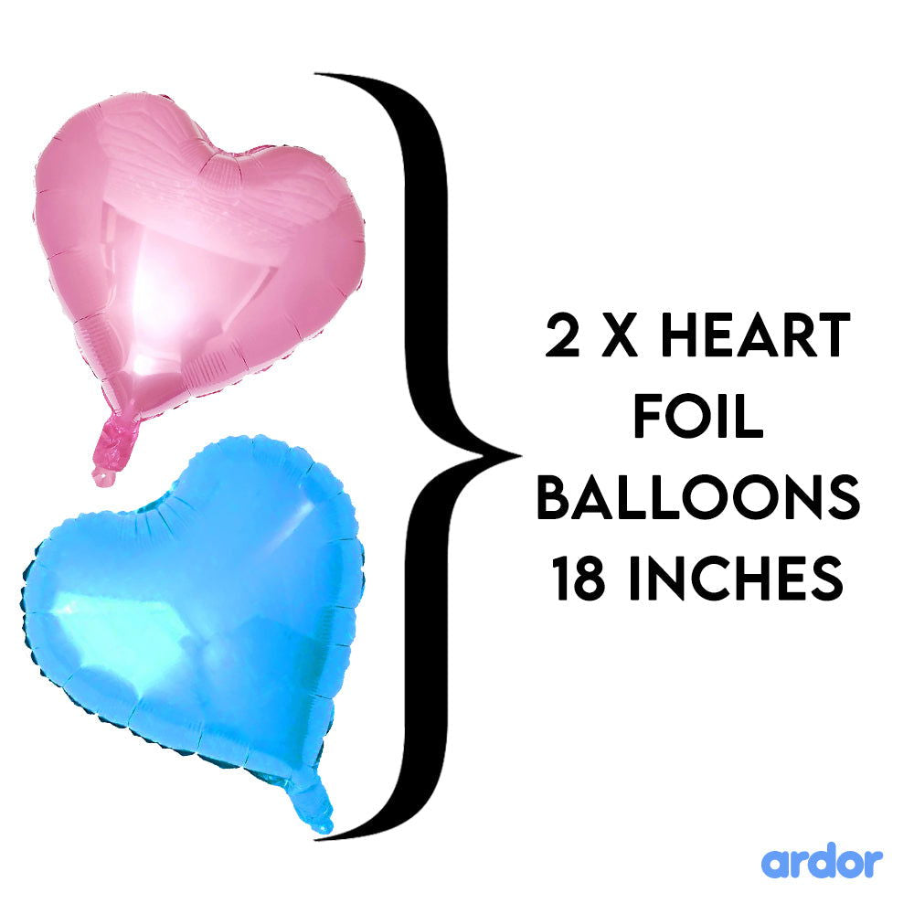 Gender Reveal Foil Balloon 5 Pcs Set - ardor