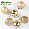 Golden & Red Hanging Ball 6 Pcs for Christmas Party Decor - ardor