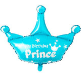 Happy Birthday Prince Crown Foil Balloons - ardor