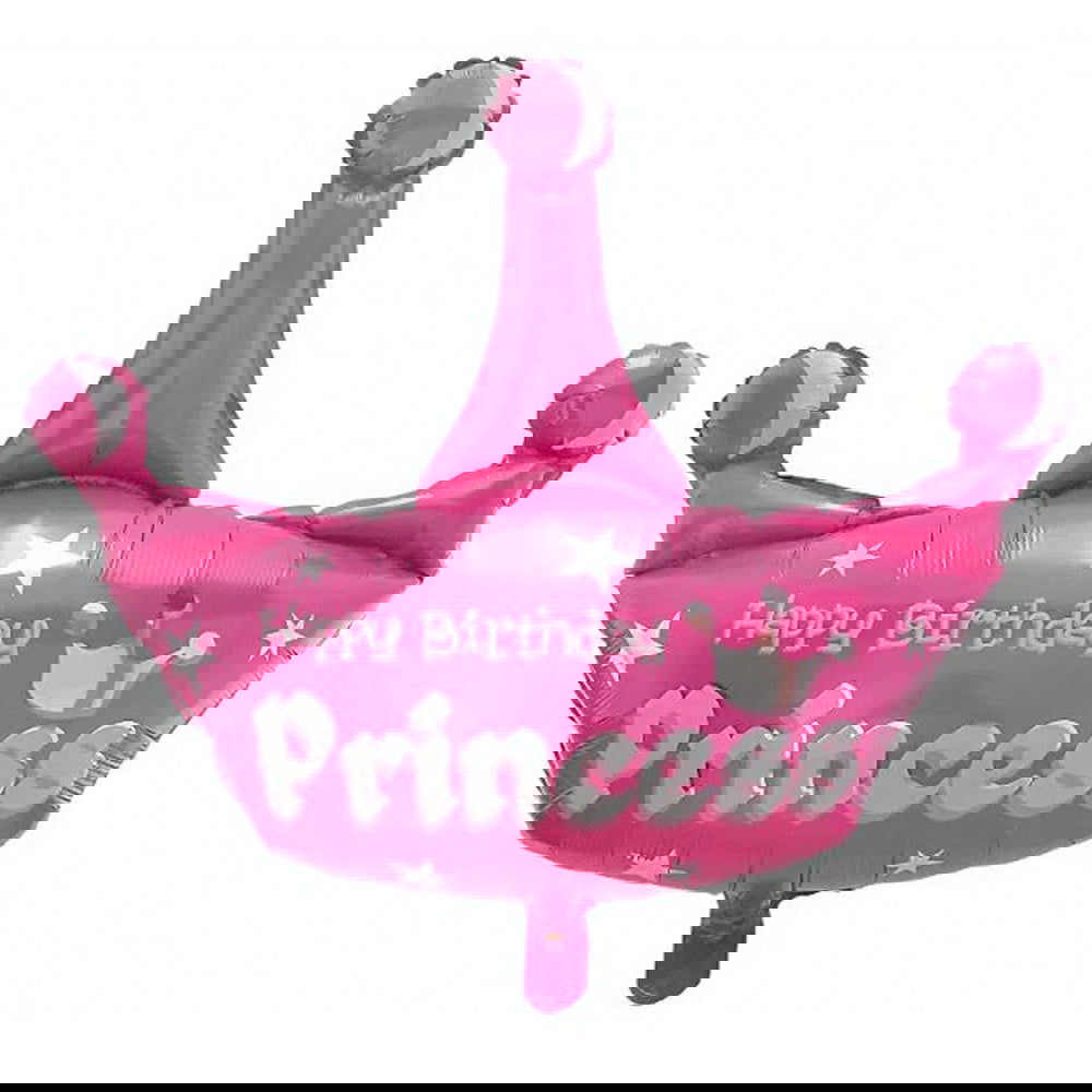 Happy Birthday Princess Crown Foil Balloons - ardor
