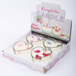 Square & Heart  Shaped Glass  Scented Candle | Pack of 4  | For | Room Decoration |