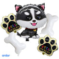 Husky Dog Foil Balloon 5 Pcs Set - ardor