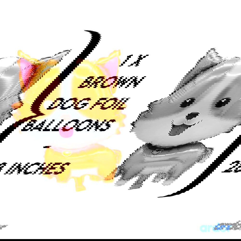 Husky Dog Foil Balloon 5 Pcs Set - ardor