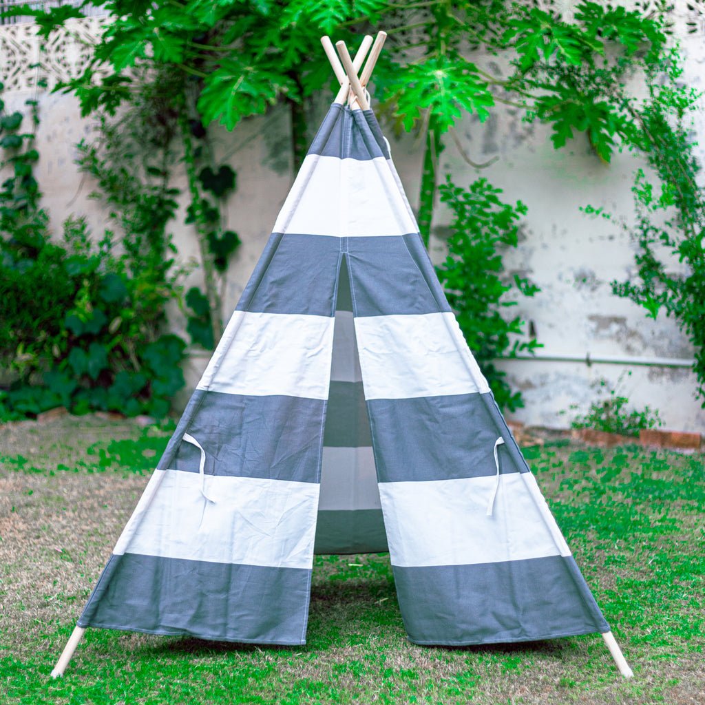 Blue & White Stripe Teepee Tent