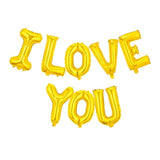I Love You Golden Colored Balloon