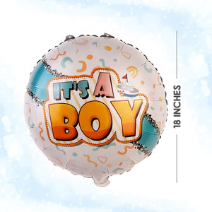 Its a Boy 5 Pcs Face Foil Balloon  | For | Baby Shower Decor | - ardor