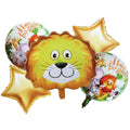 Loin Foil Balloons 5 Pcs Set - ardor