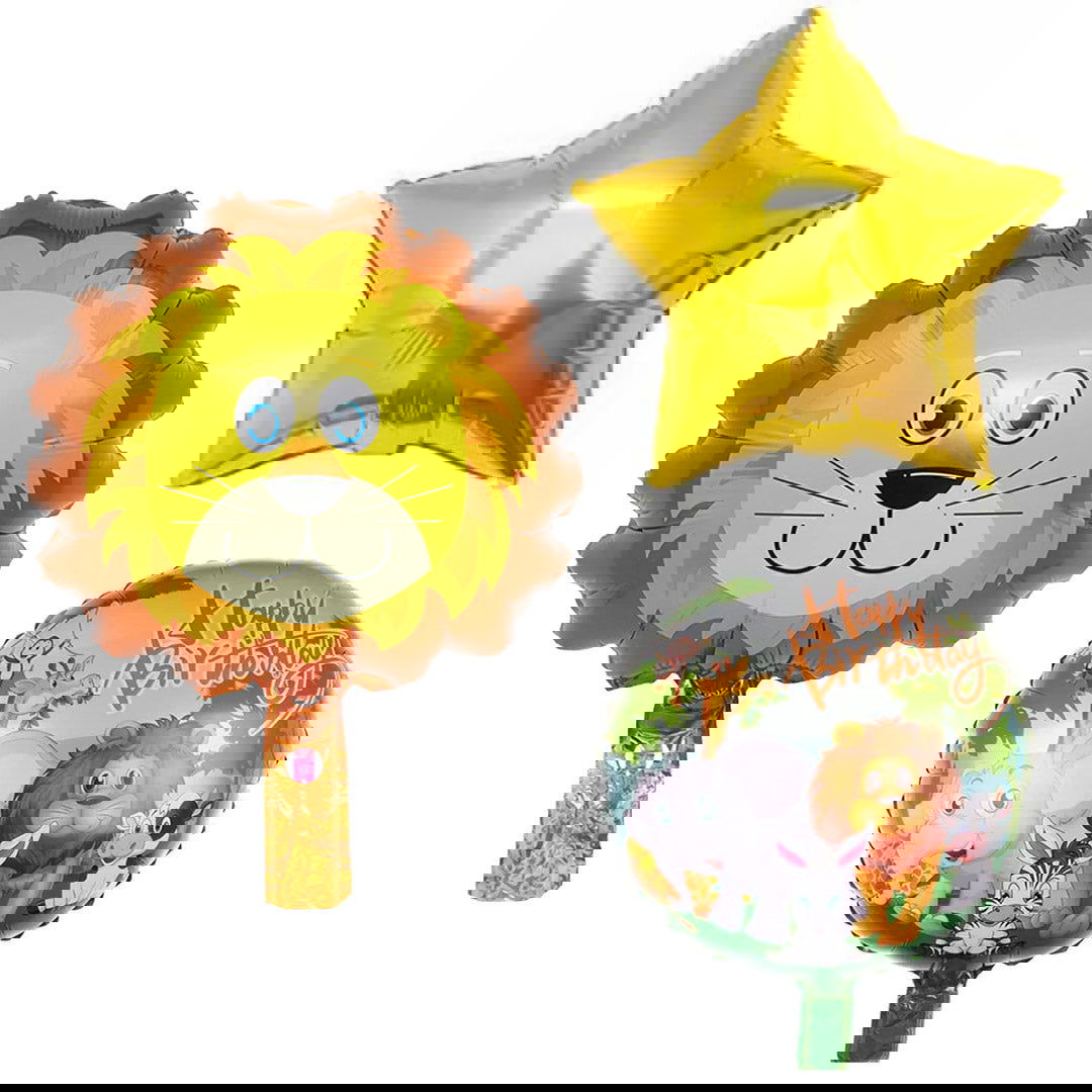 Loin Foil Balloons 5 Pcs Set - ardor