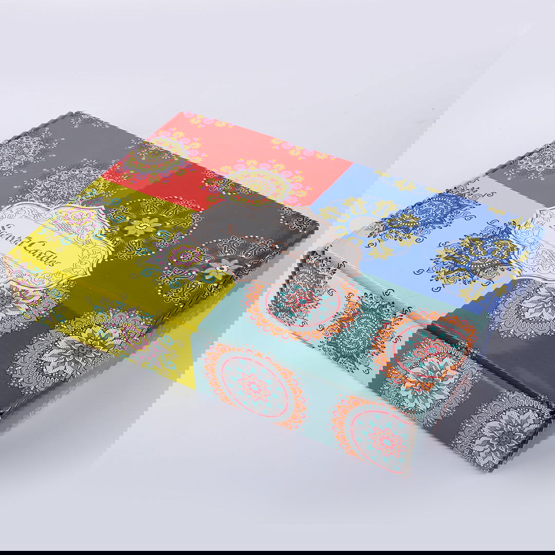 Mandala candles | Pack of 12 | For home decoration - ardor