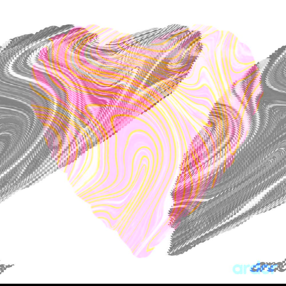 Marble Heart Foil Balloons - ardor