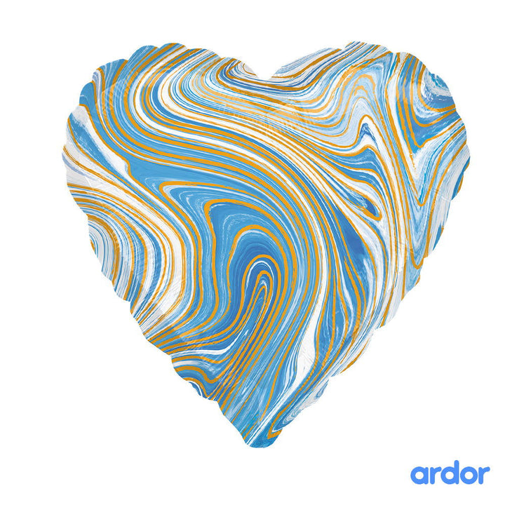 Marble Heart Foil Balloons - ardor