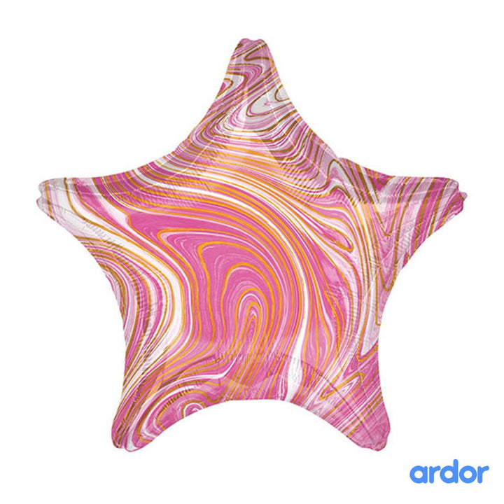 Marble Star Foil Balloons - ardor