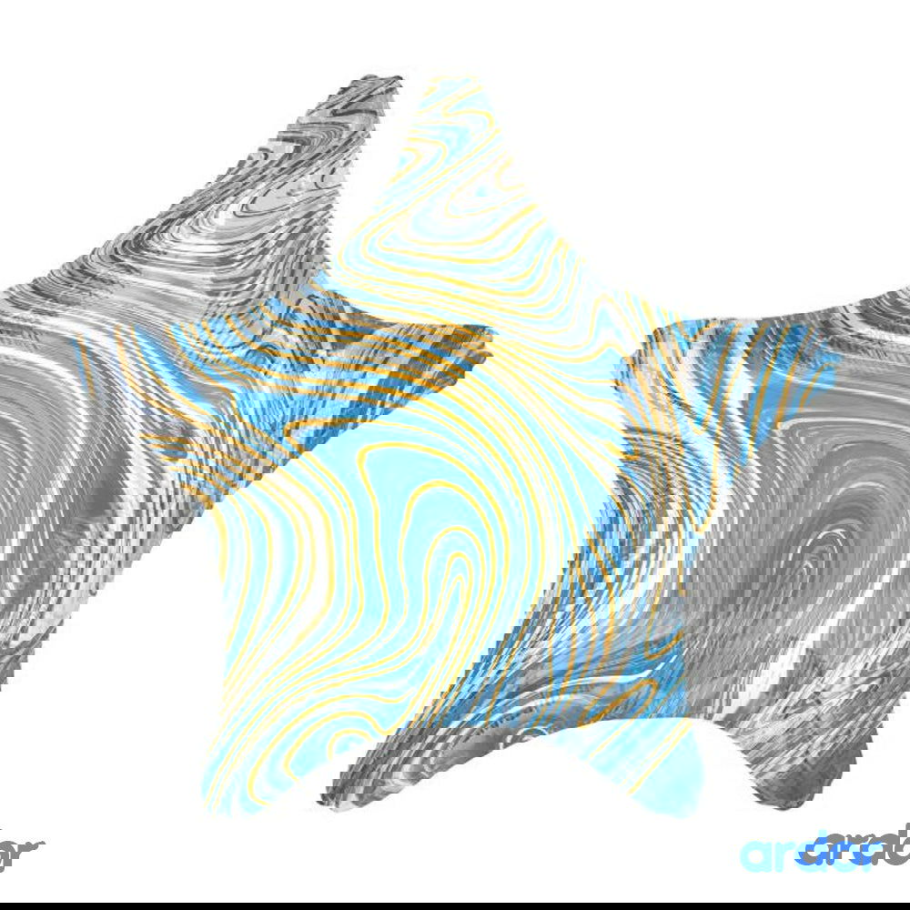 Marble Star Foil Balloons - ardor