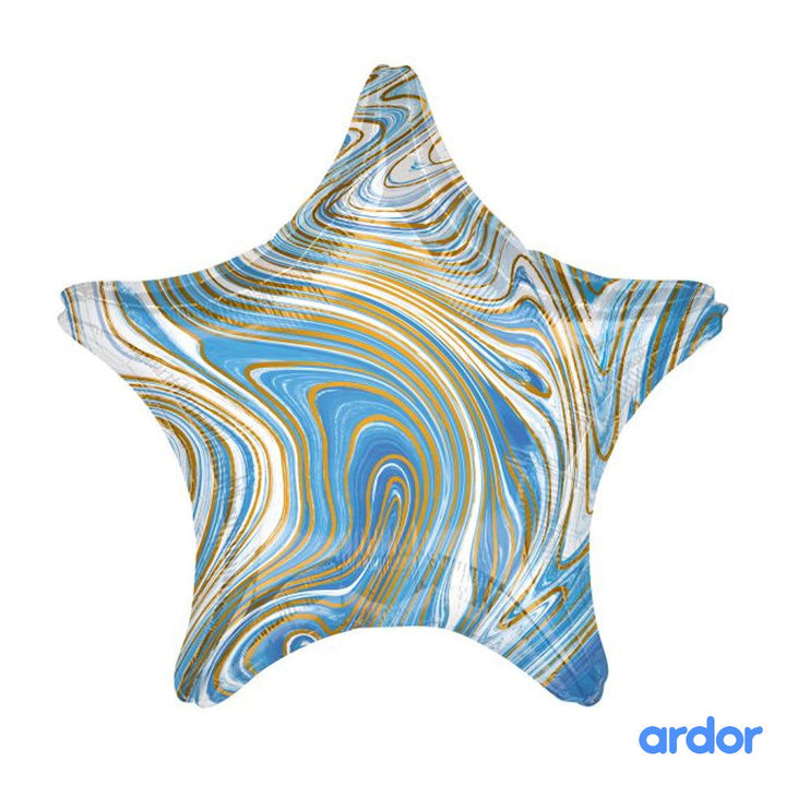 Marble Star Foil Balloons - ardor