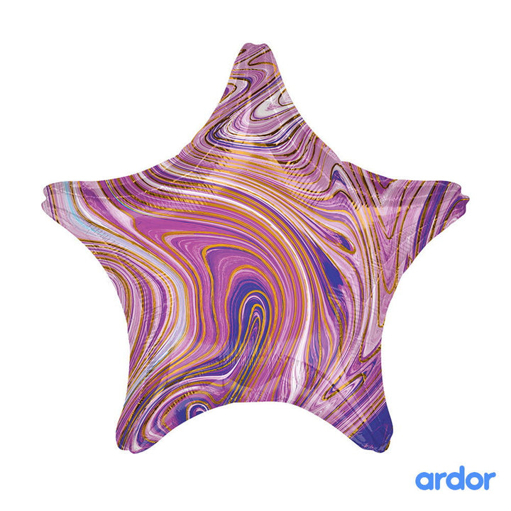 Marble Star Foil Balloons - ardor